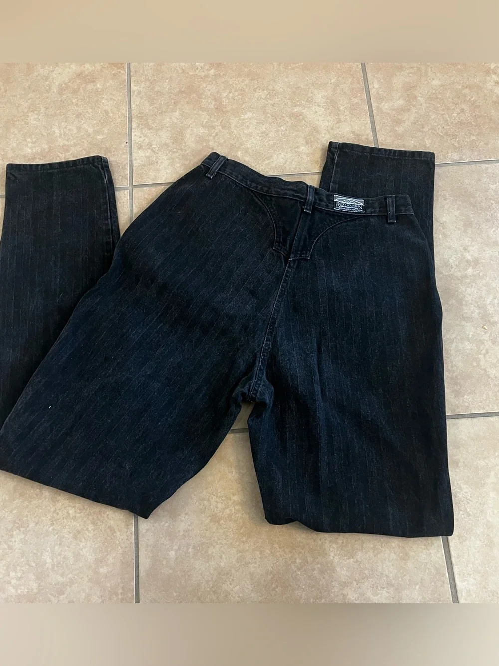 Vintage Rockies Rocky Mountain Jeans Western Womens Sz 15/16 30x36” Black Denim